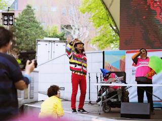 people performing on stage