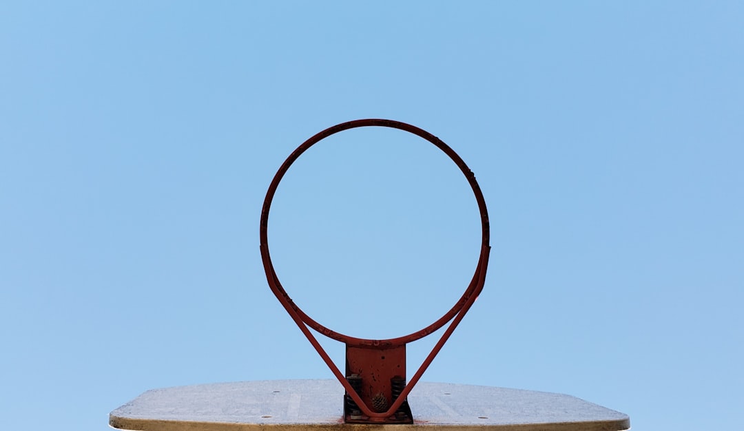 white and brown basketball hoop