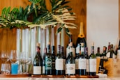 assorted-brand wine bottles