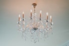 clear glass uplight chandelier