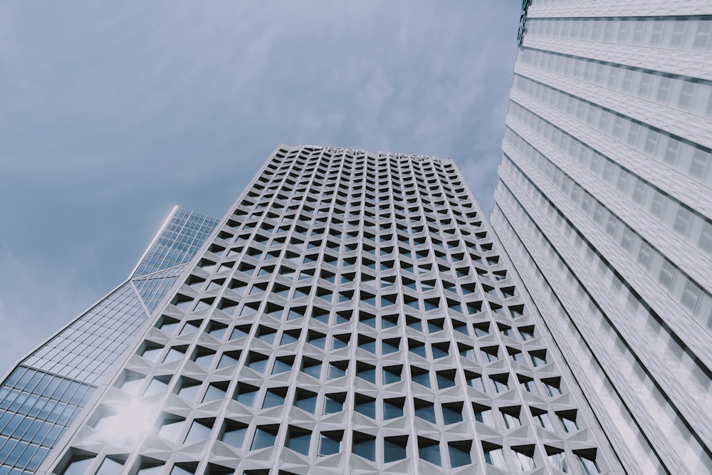 low-angle photography of buildings