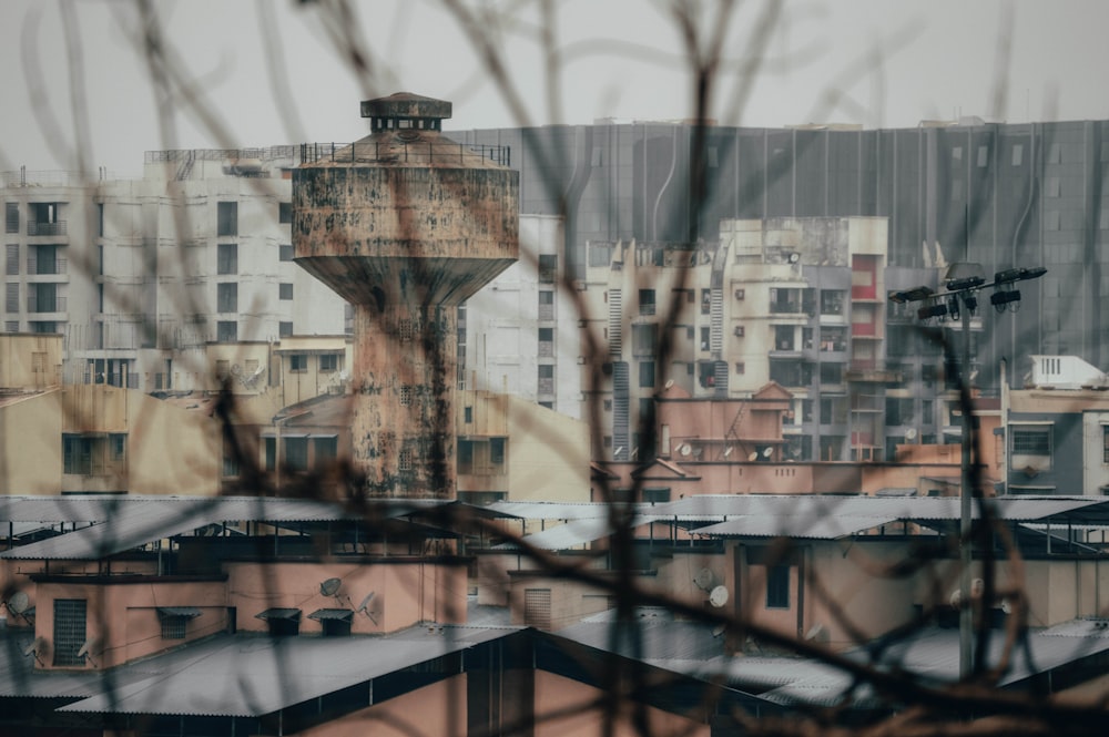 brown and white concrete buildings