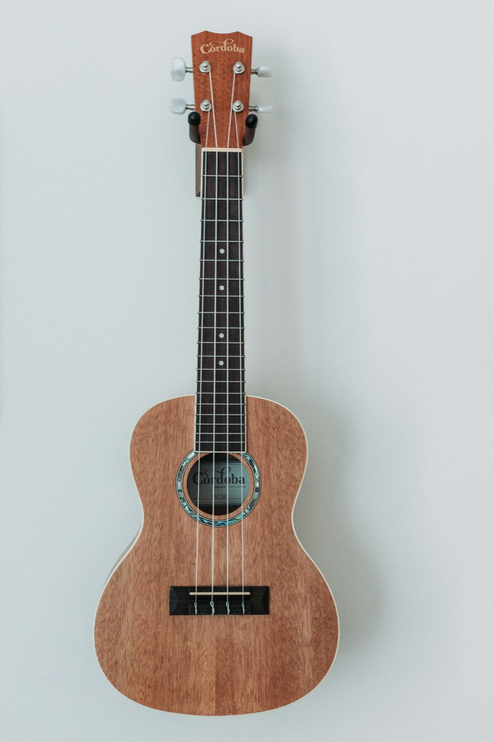 brown ukulele