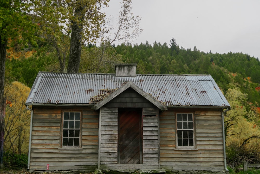 gray wooden house