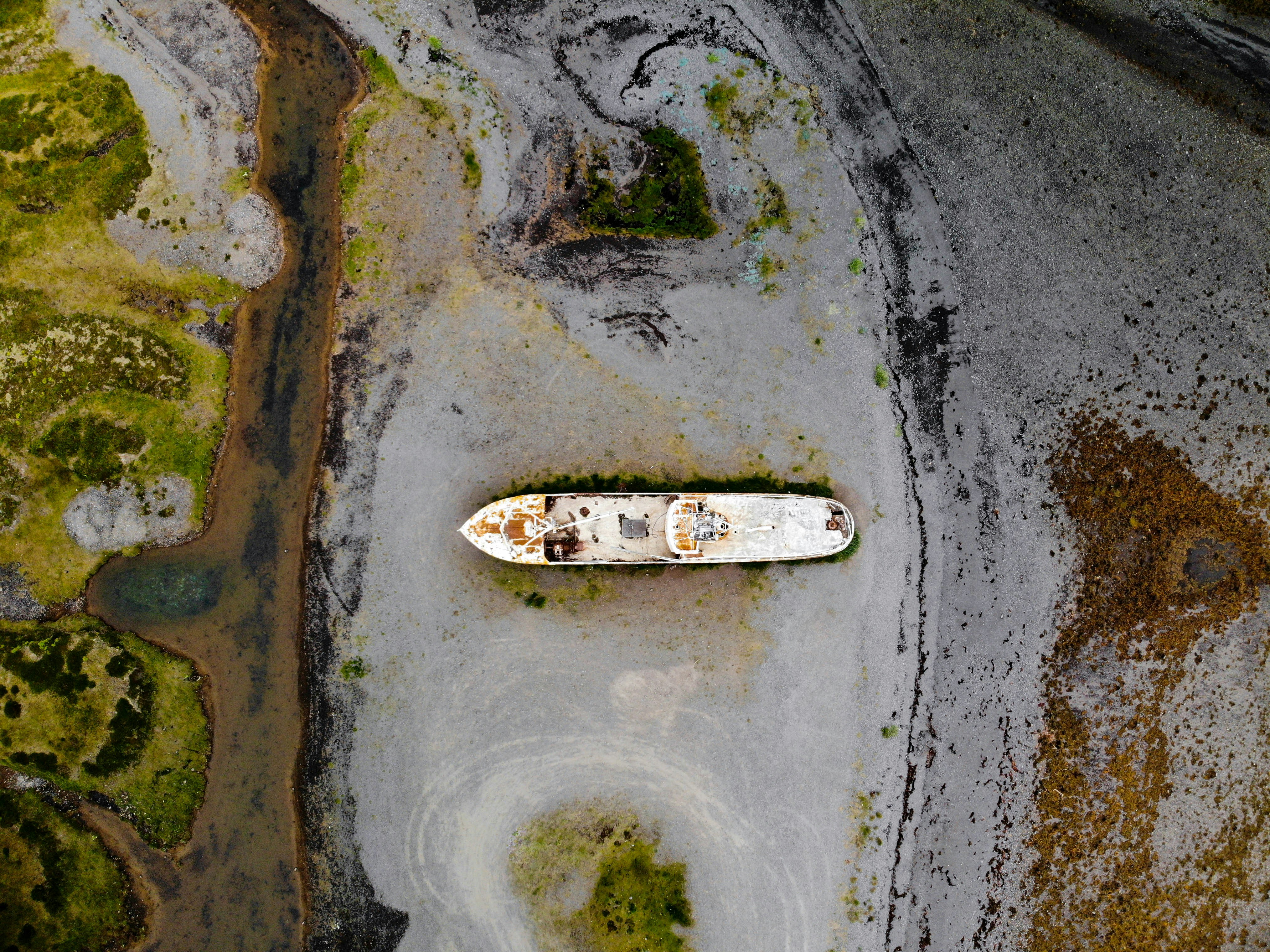 white and black boat