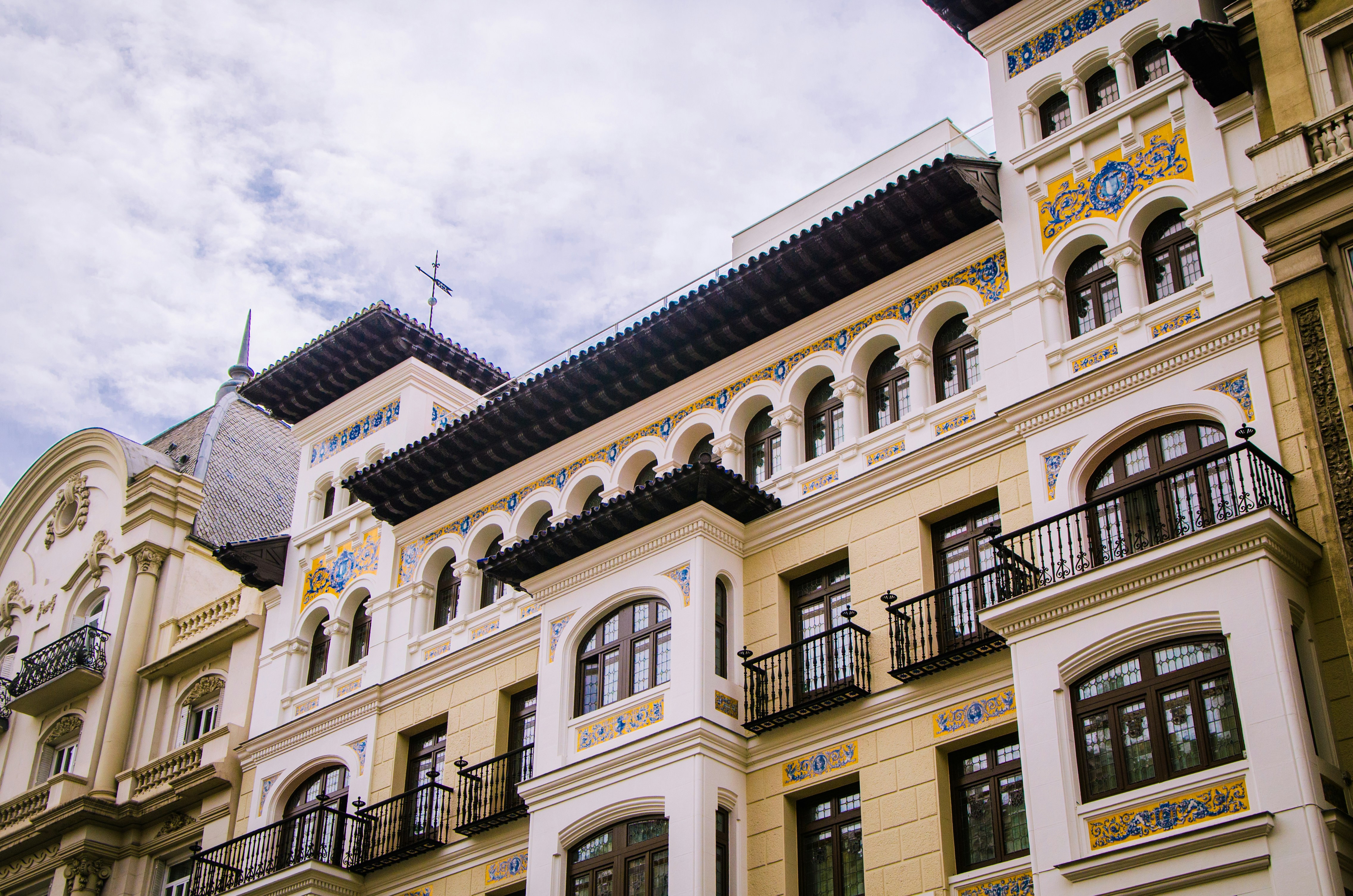 Beautiful design, classic architecture in Madrid, Spain.