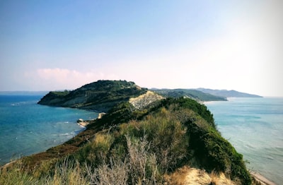 mountain near ea under blue sky albania google meet background