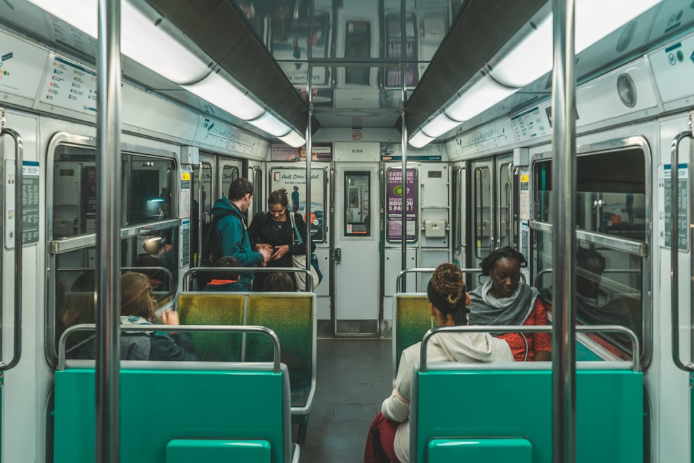 people sitting in train