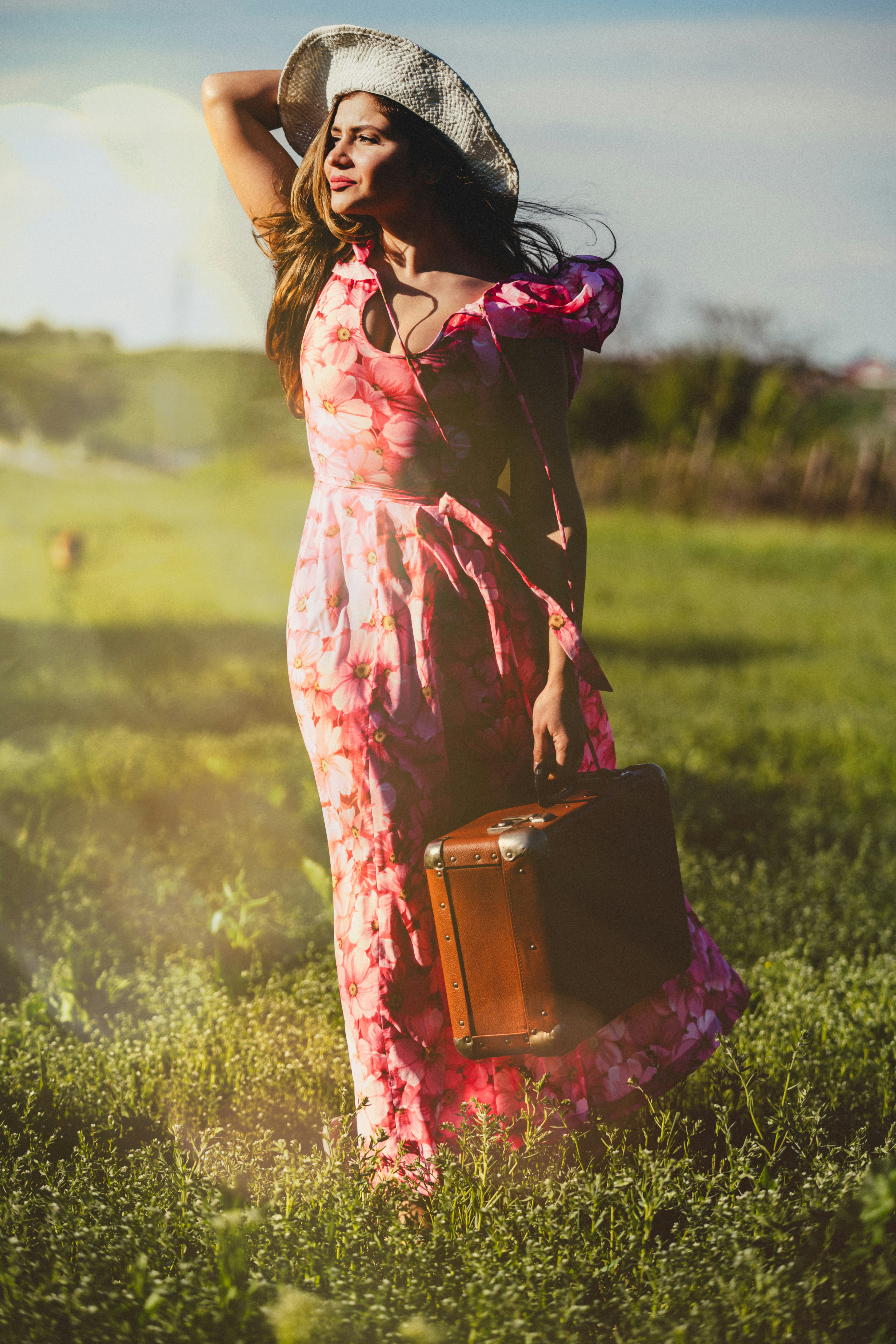 woman carrying luggage