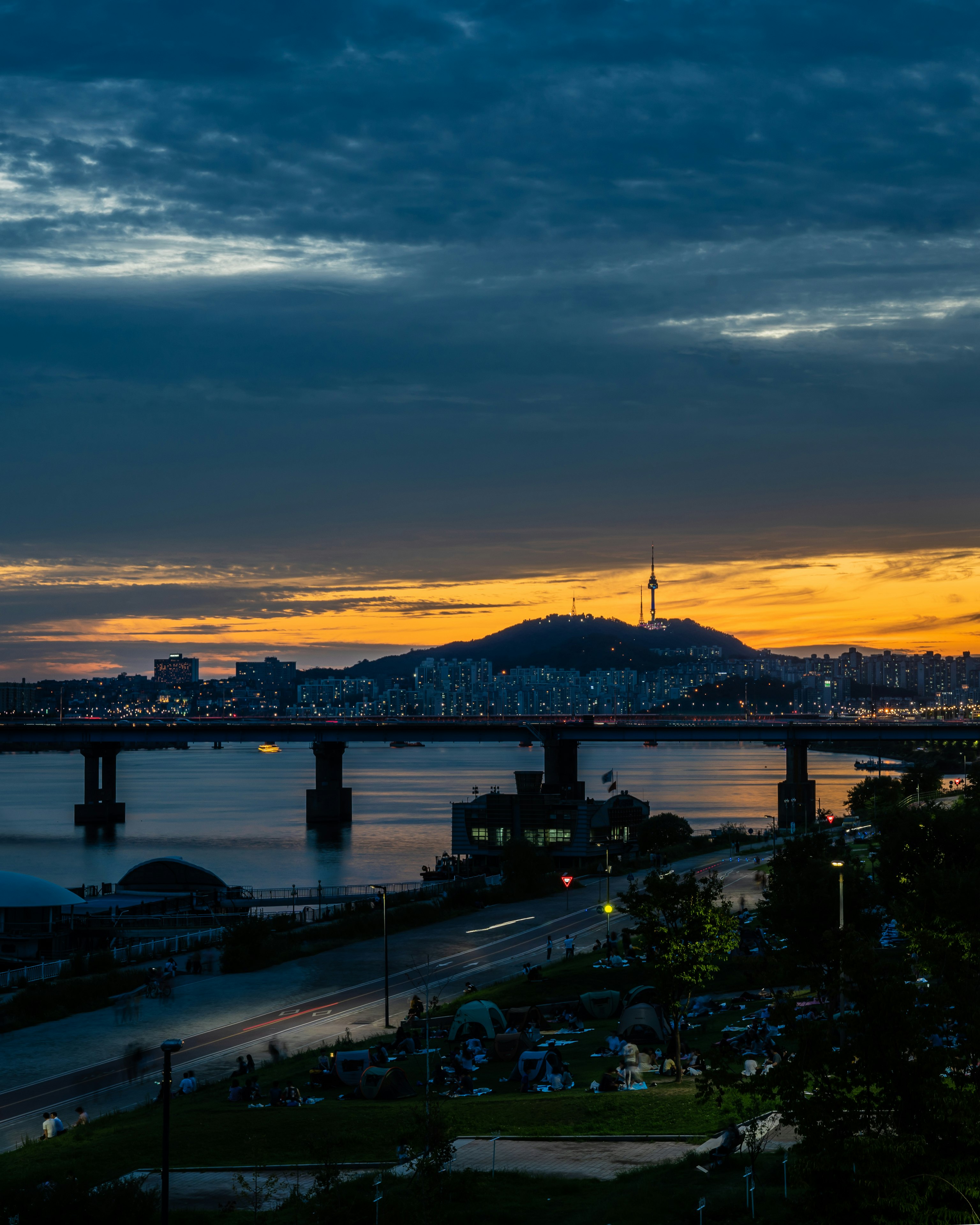 silhouette photo of bridge