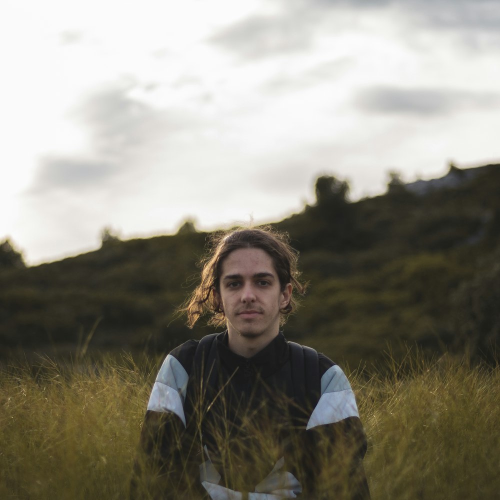 man on plant field