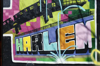 Graphic waveform merging visuals from Harlem, Kingston, and Addis Ababa.