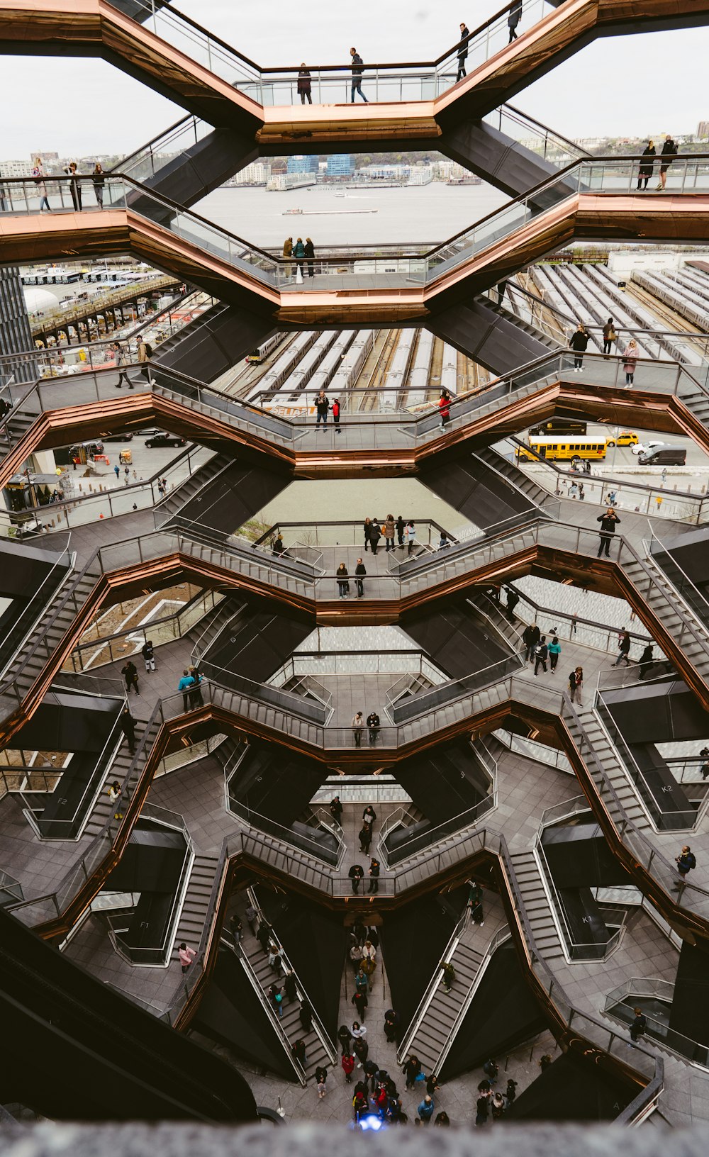 people walking inside building