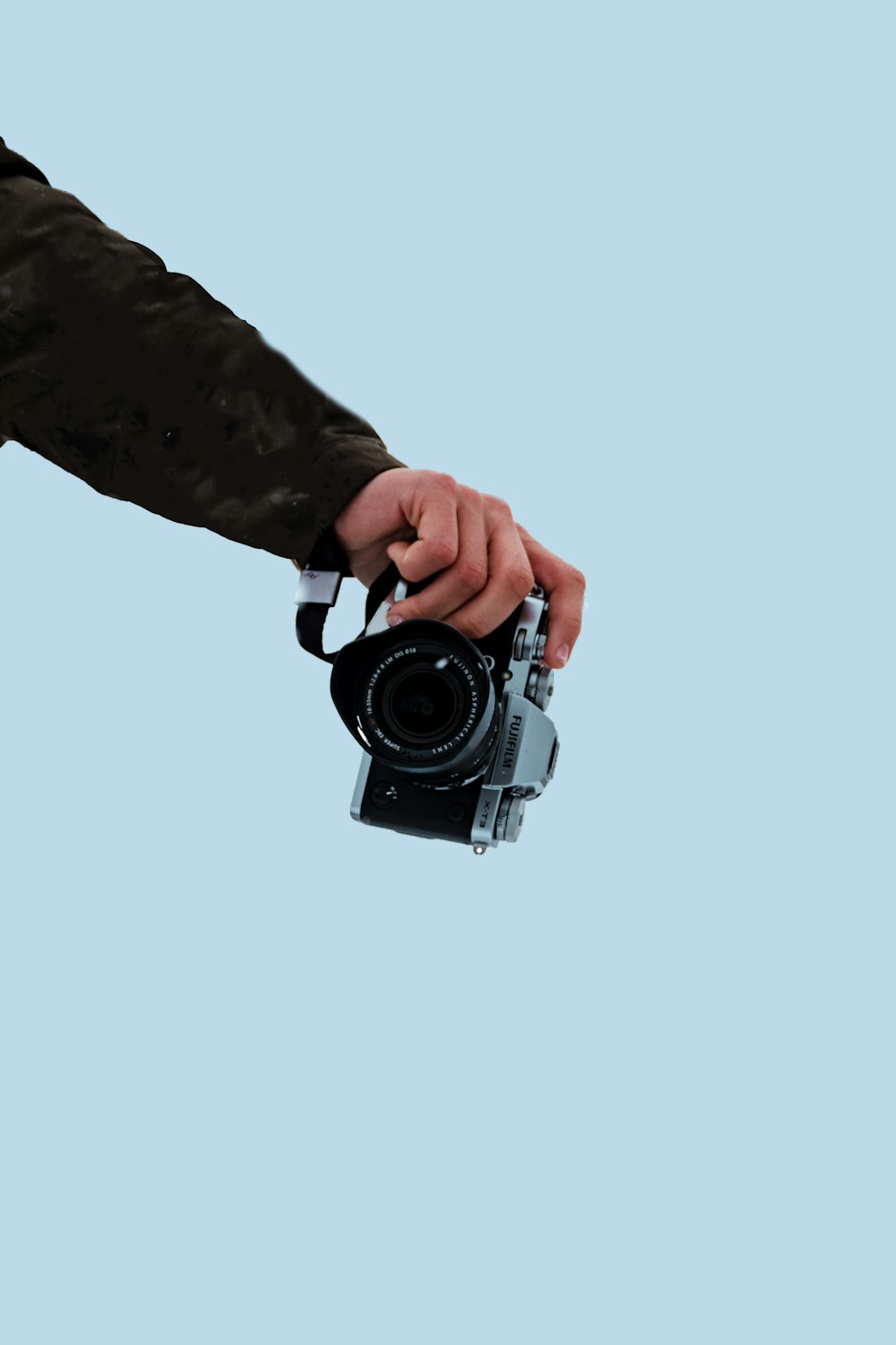 person holding camera