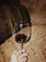 Close-up of a hand holding a glass of deep red Ribera del Duero wine against a vineyard backdrop.