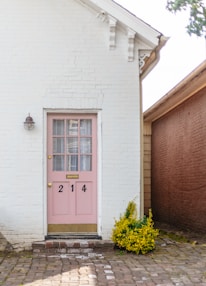 building with closed door
