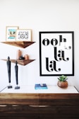 black wooden frame