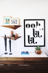 black wooden frame