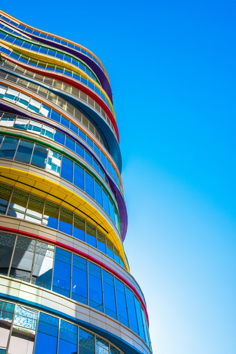 blue glass building