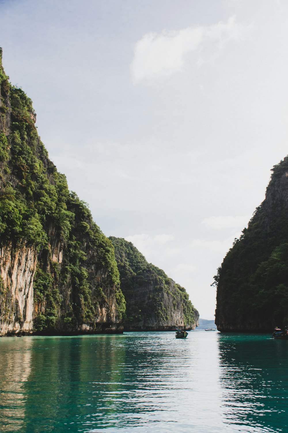 body of water near island