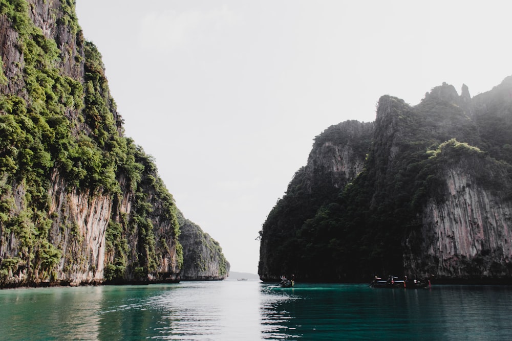 body of water near island