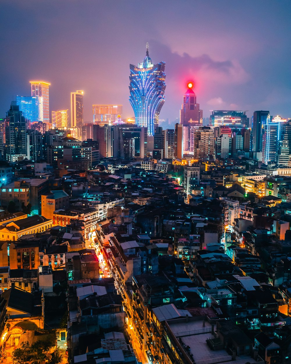 aerial photography of cityscape during nighttime