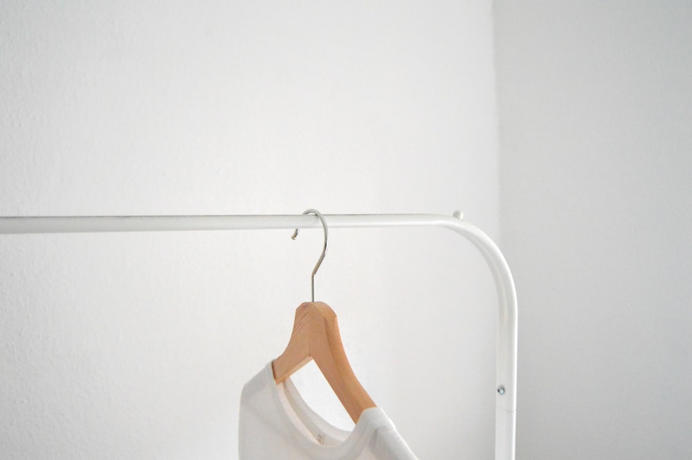 hanging white shirt
