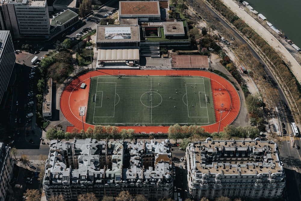 green and brown sports field