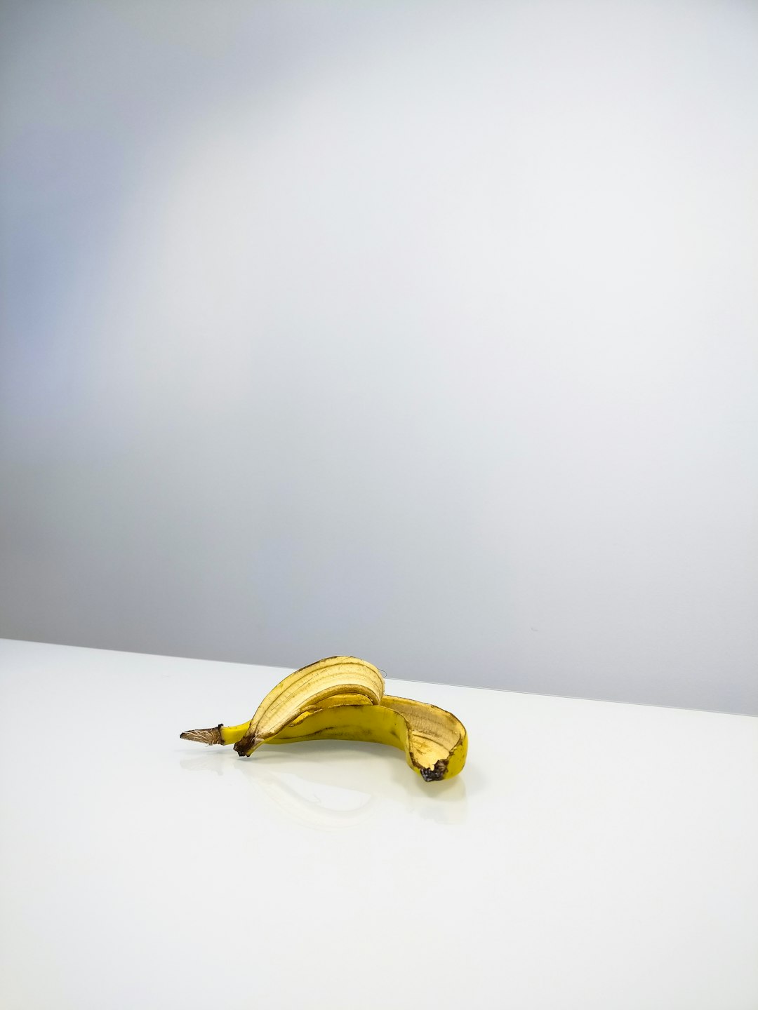 banana peel on table