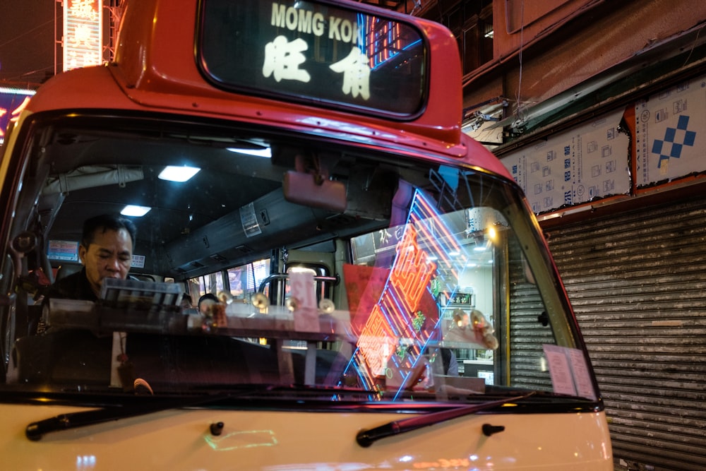 man driving a van in Hong Kong
