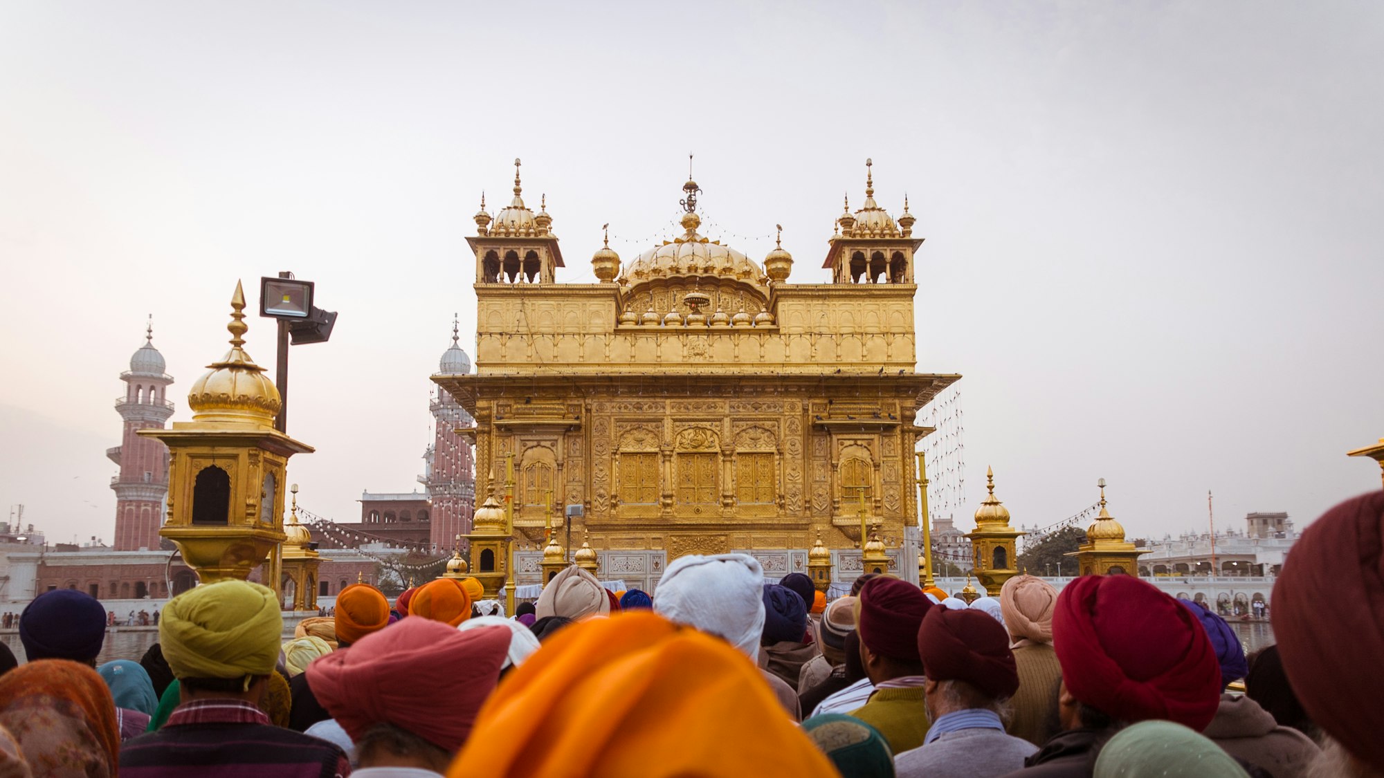 Early morning pilgrims at the Golden Temple in Amritsar, India.