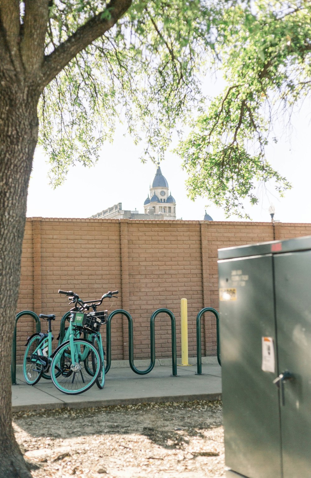 bicycle parked near wall