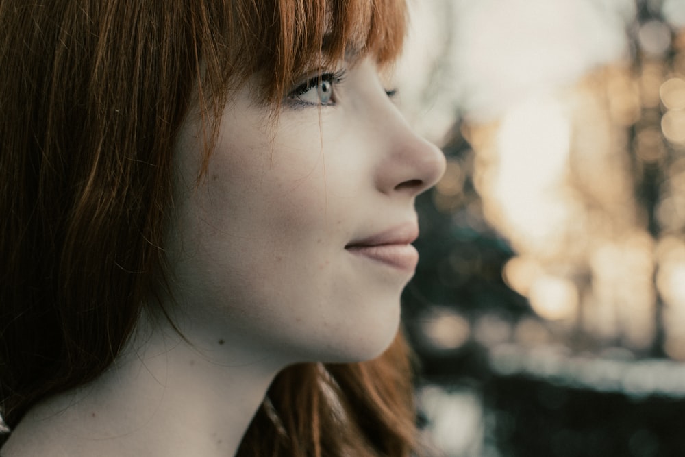 smiling woman close-up photography