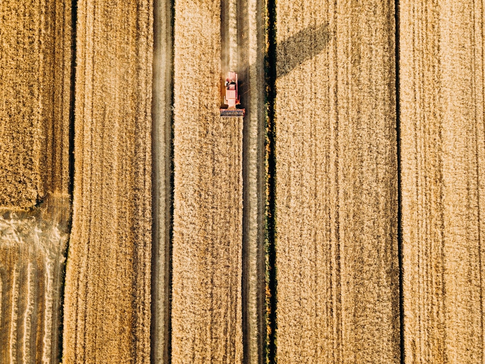 brown farm equipment at daytime