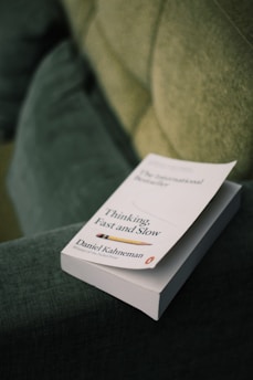 white and black labeled book