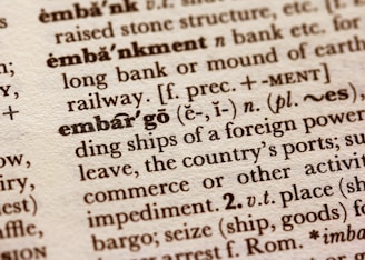 a close up of a book with some type of text