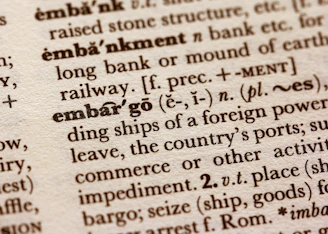 a close up of a book with some type of text