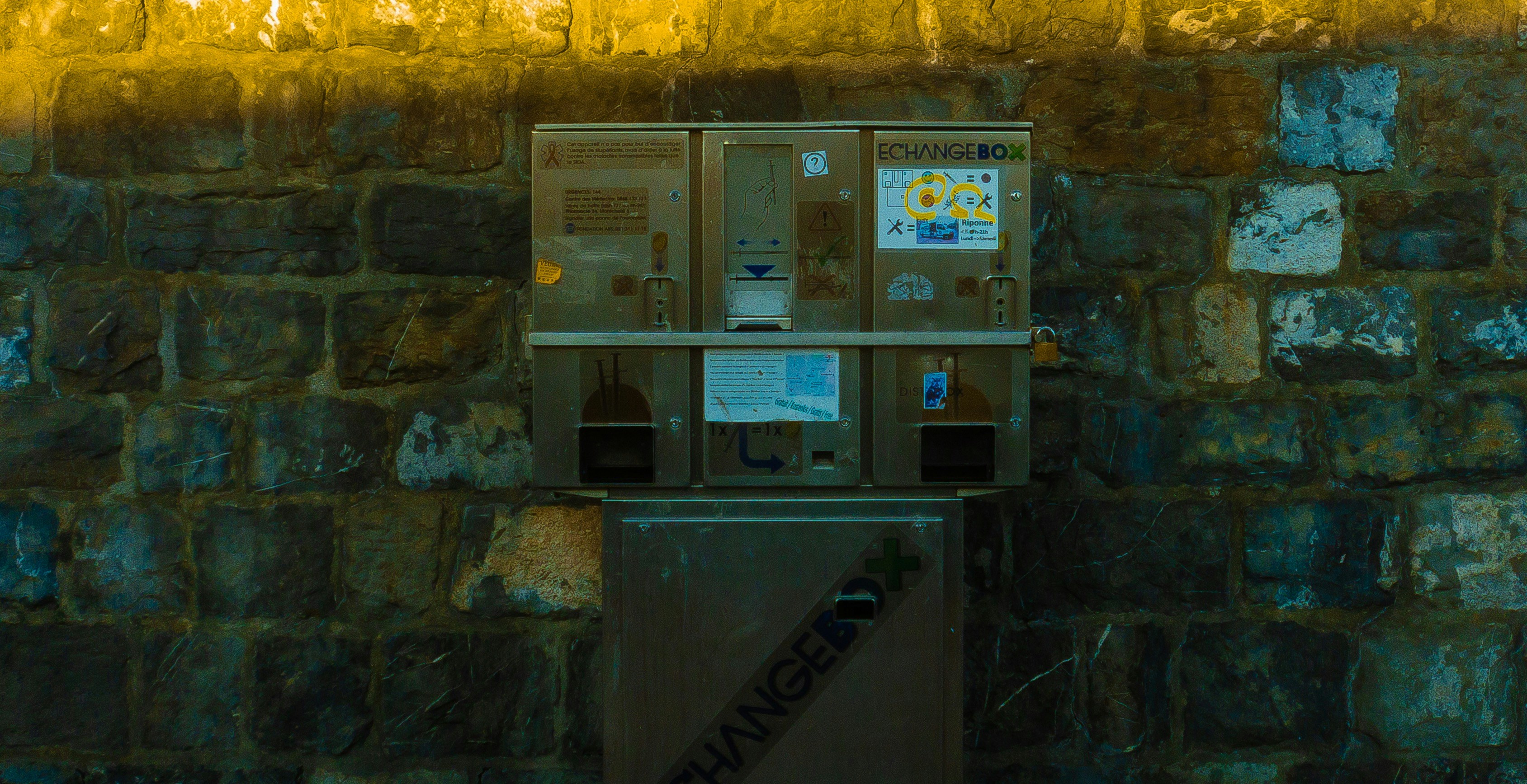 To solve the drug problem in Switzerland, this machine was made to exchange the syringes for new ones. Instead of prohibiting the drug use, the government facilitated it which resulted in a much happier population which dropped the drug use immensely.