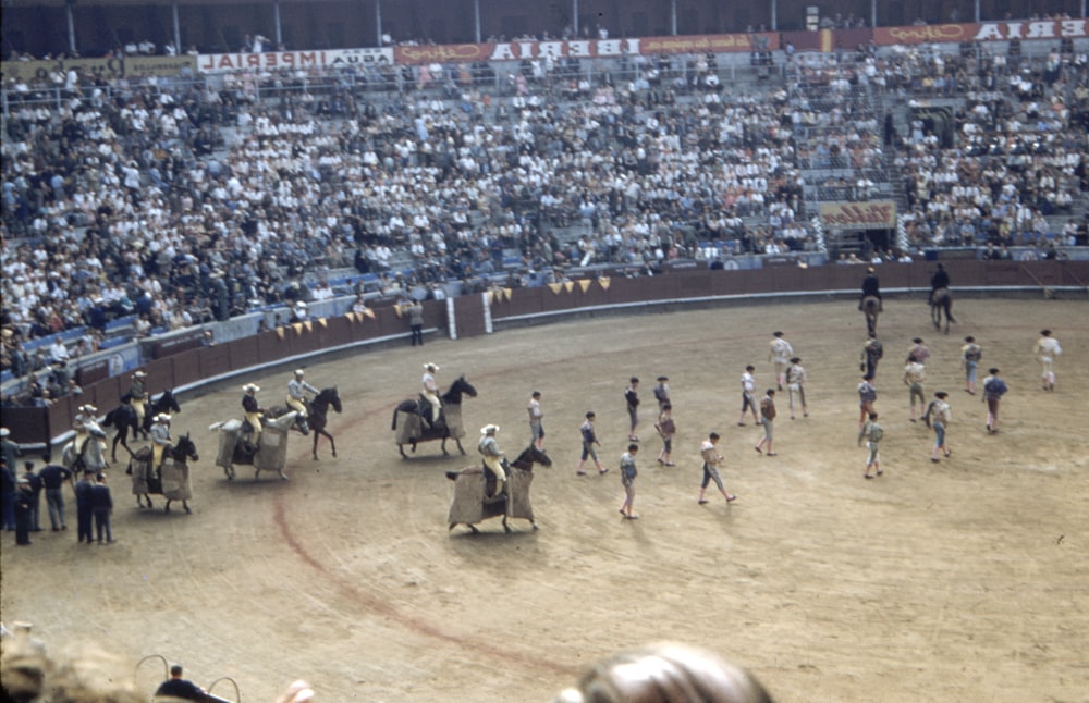 man riding horse