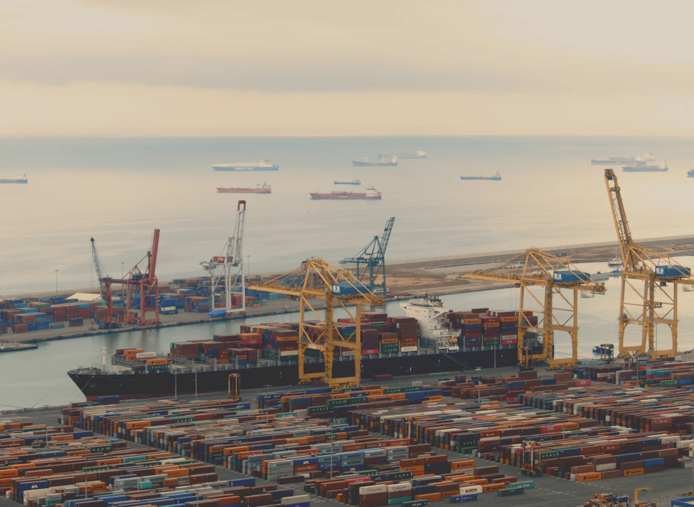 International shipping port and logistics operation