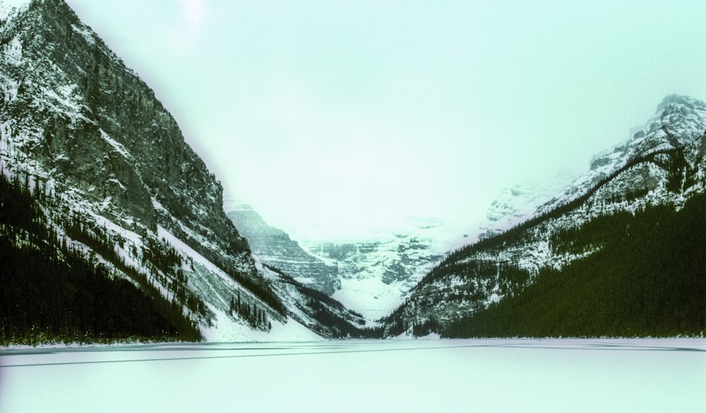 landscape photography of snow covered mountain