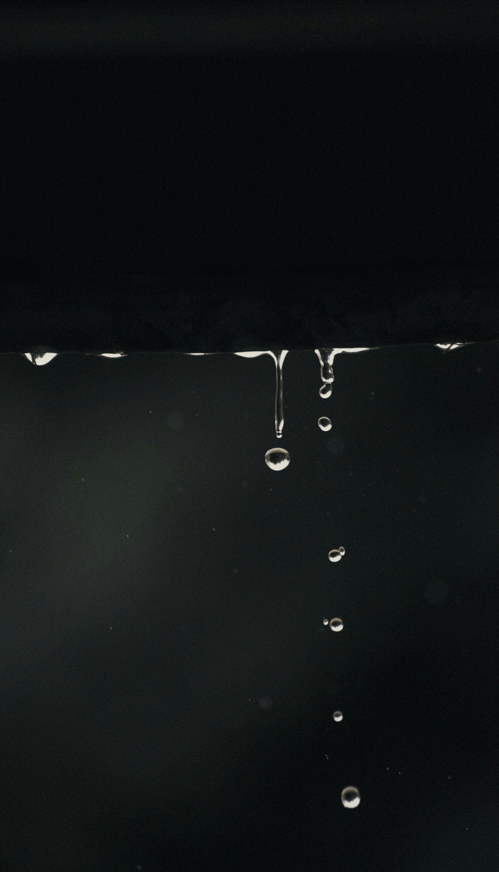 silhouette of droplets