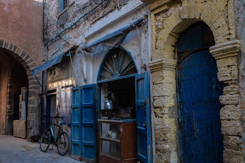 bicycle beside building