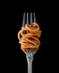 fork with spaghetti
