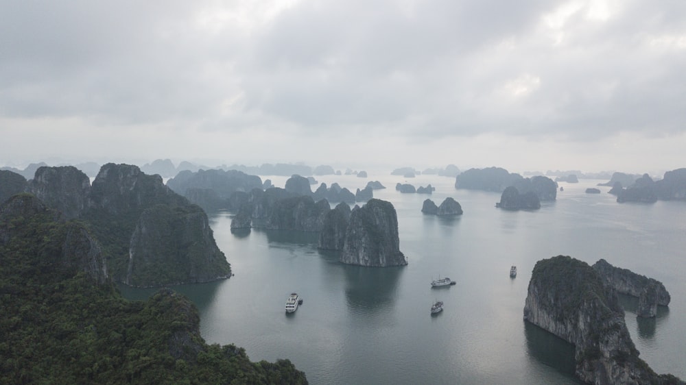 body of water near islands