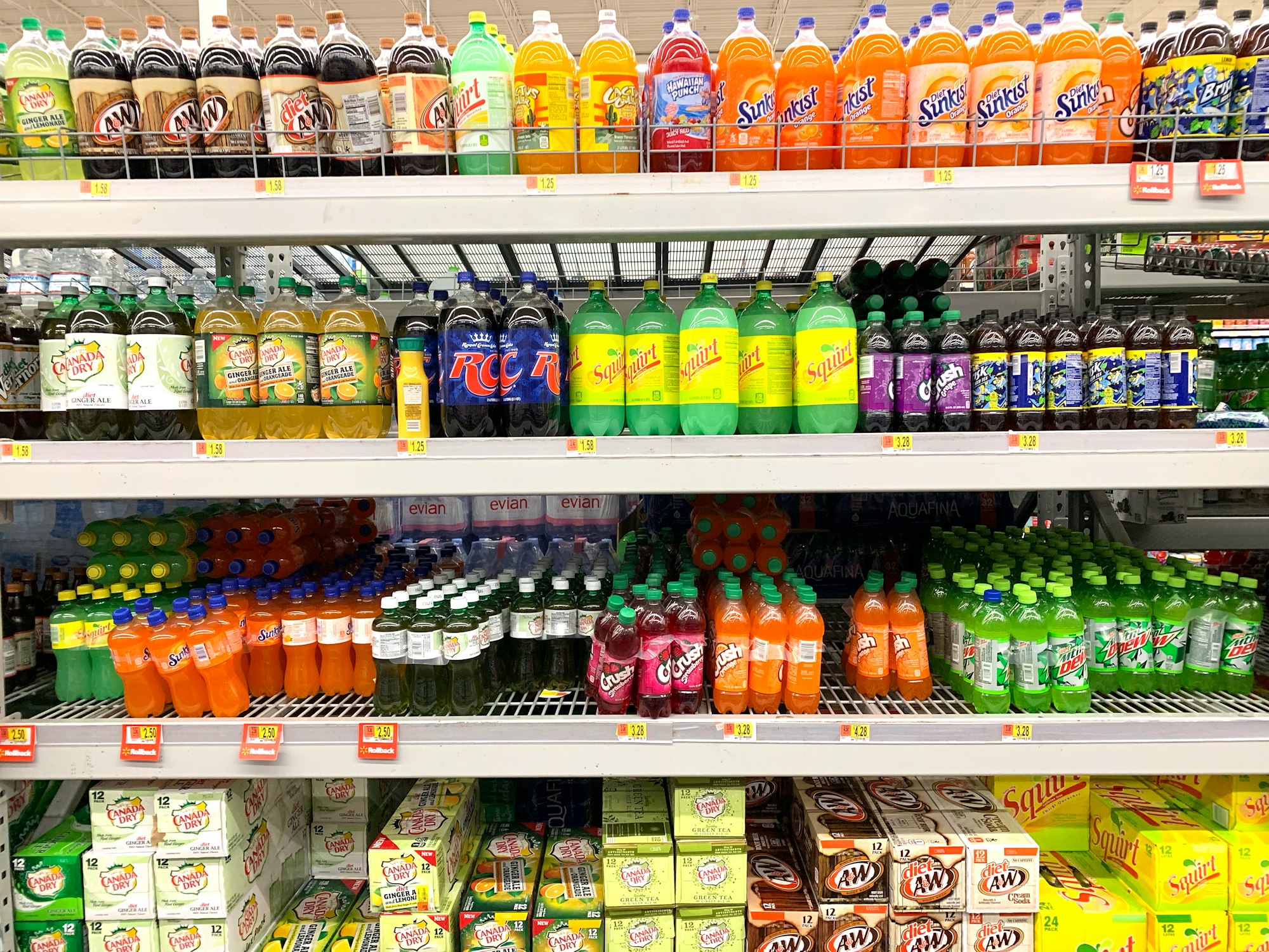 commercial shelf - soda drinks