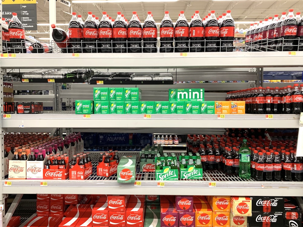 Lot de bouteilles de soda Coca-Cola