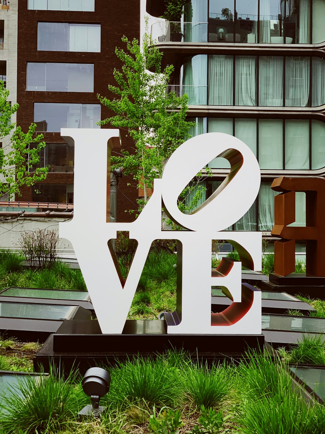 white Love freestanding letter