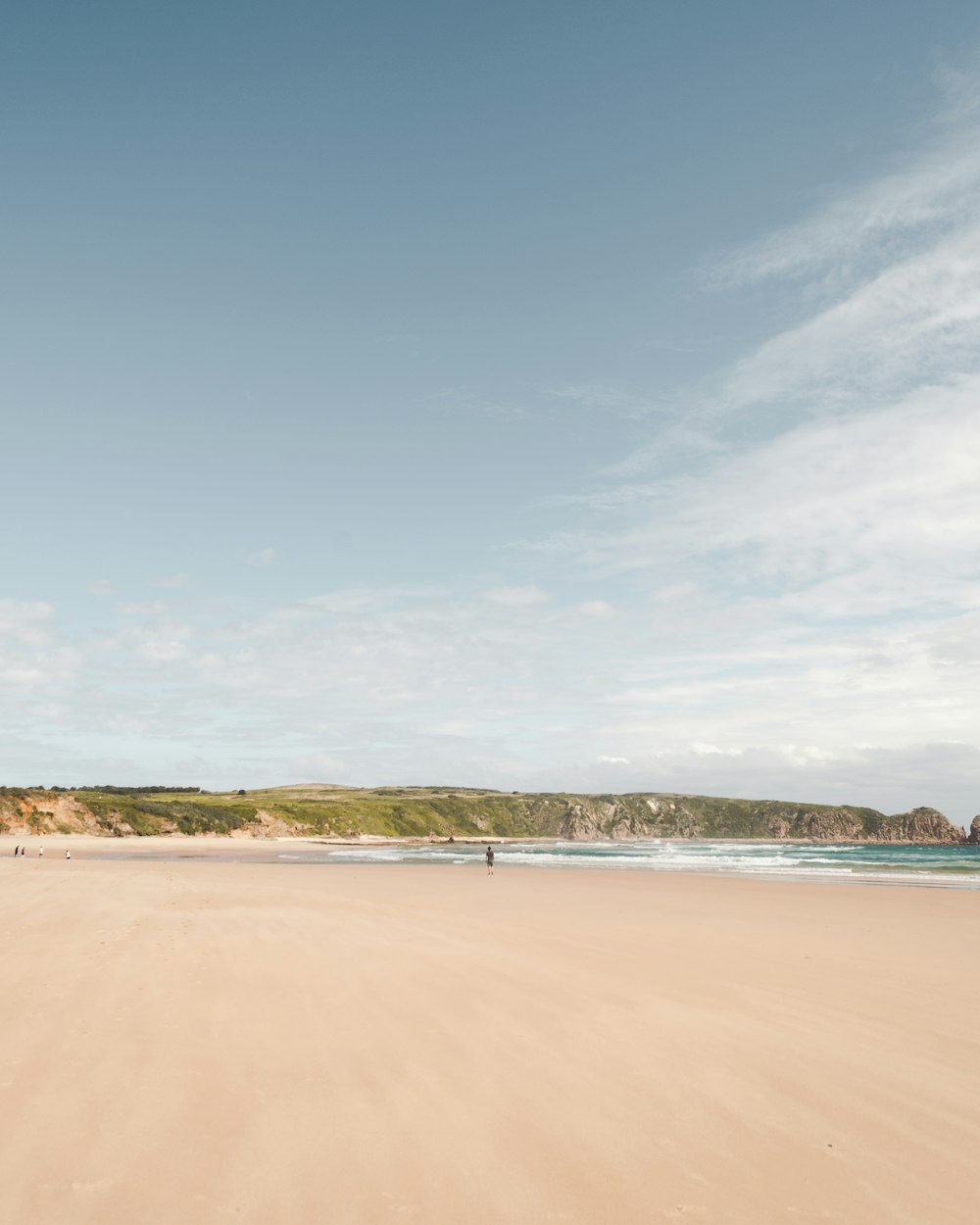 person standing on shore