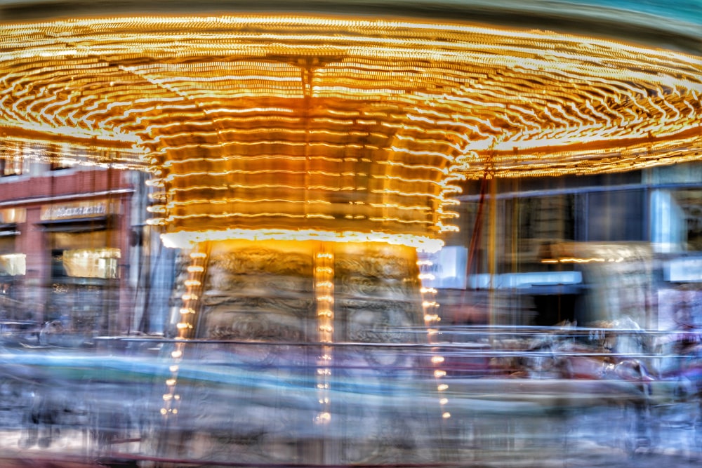 time lapse photography of carousel